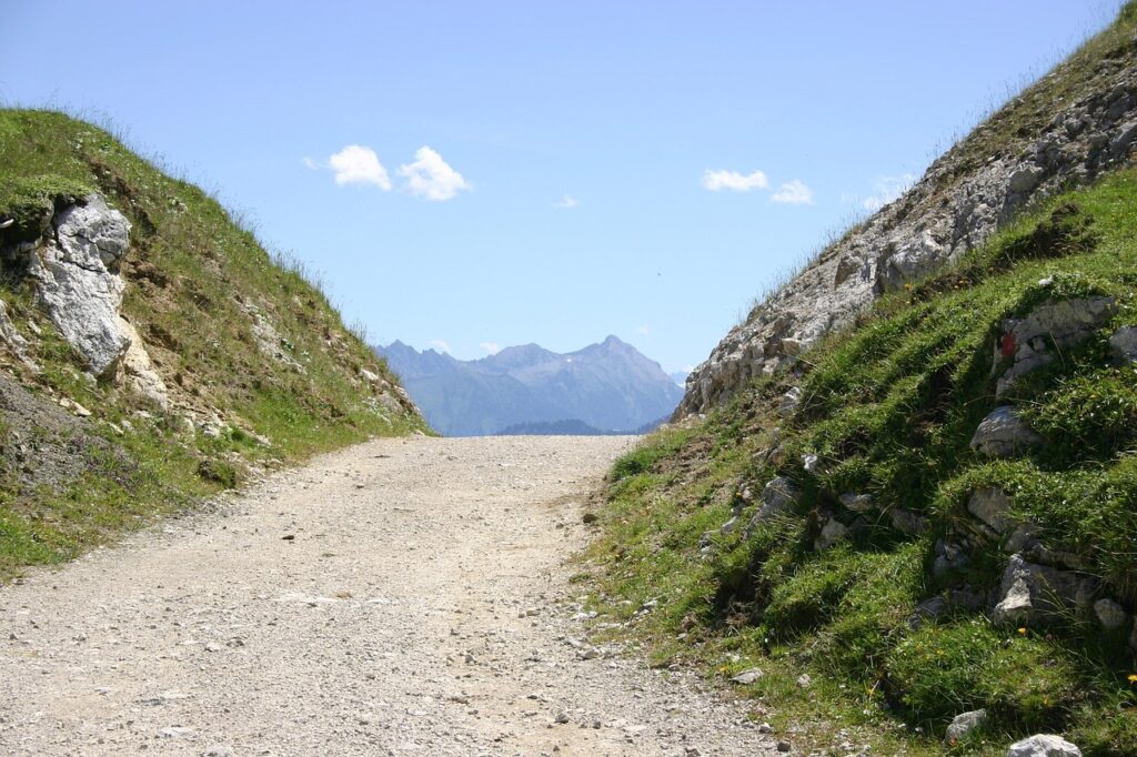 tyrol, gräner annoy alpe, meadow, path, panorama, mountain hiking